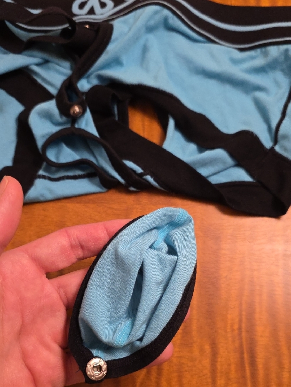 Men's Teal Boxer Briefs with Black Trim — Supportive Contour Design - Picture 13 of 14